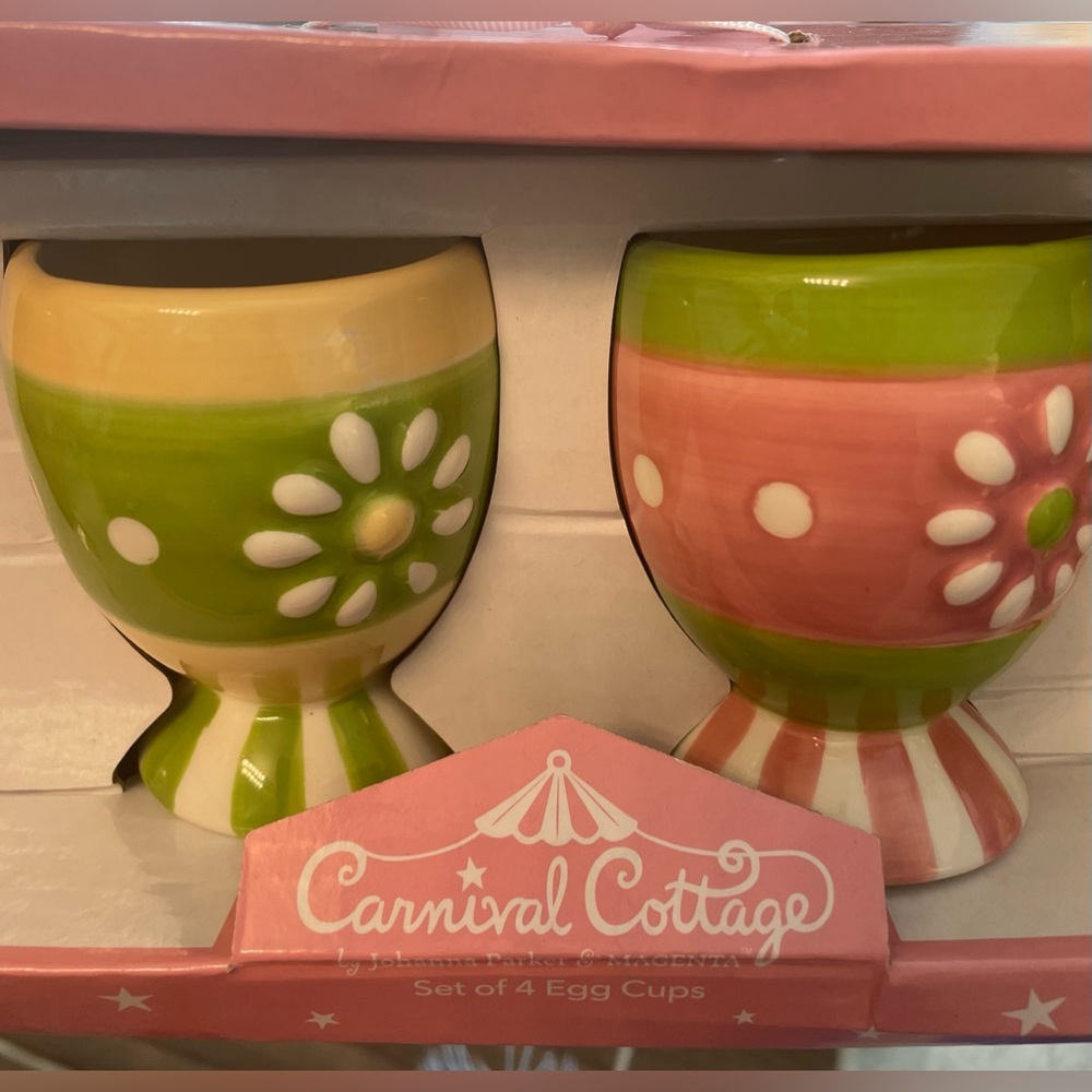 🐣🐣🐣BOGOHO 🐣🐣🐣Johanna Parker Carnival Cottage Egg Cups - Picture 3 of 7